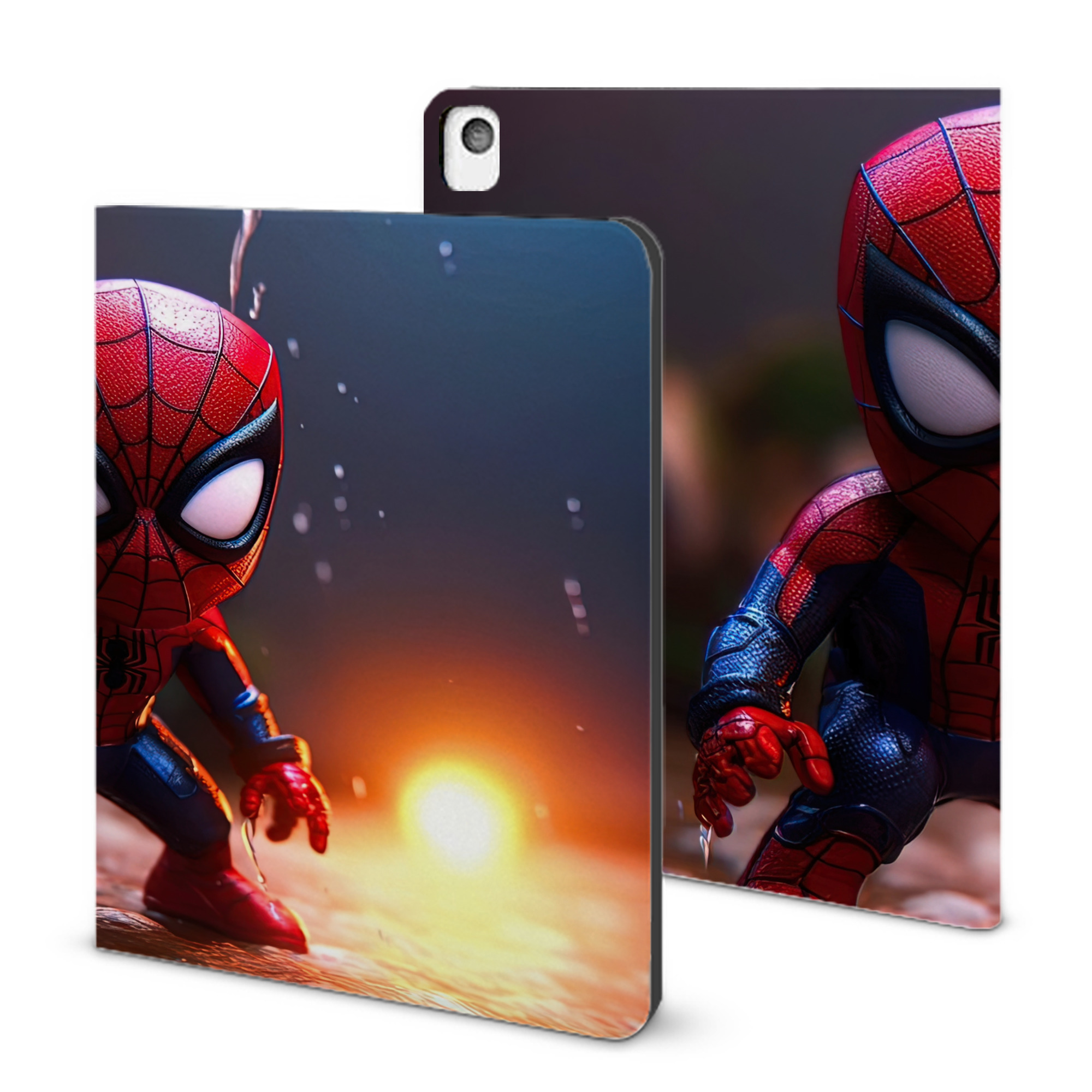 （画像用） Spider Man スパイダーマン IPadケース ペンホルダー付き ブックスタイルデザイン